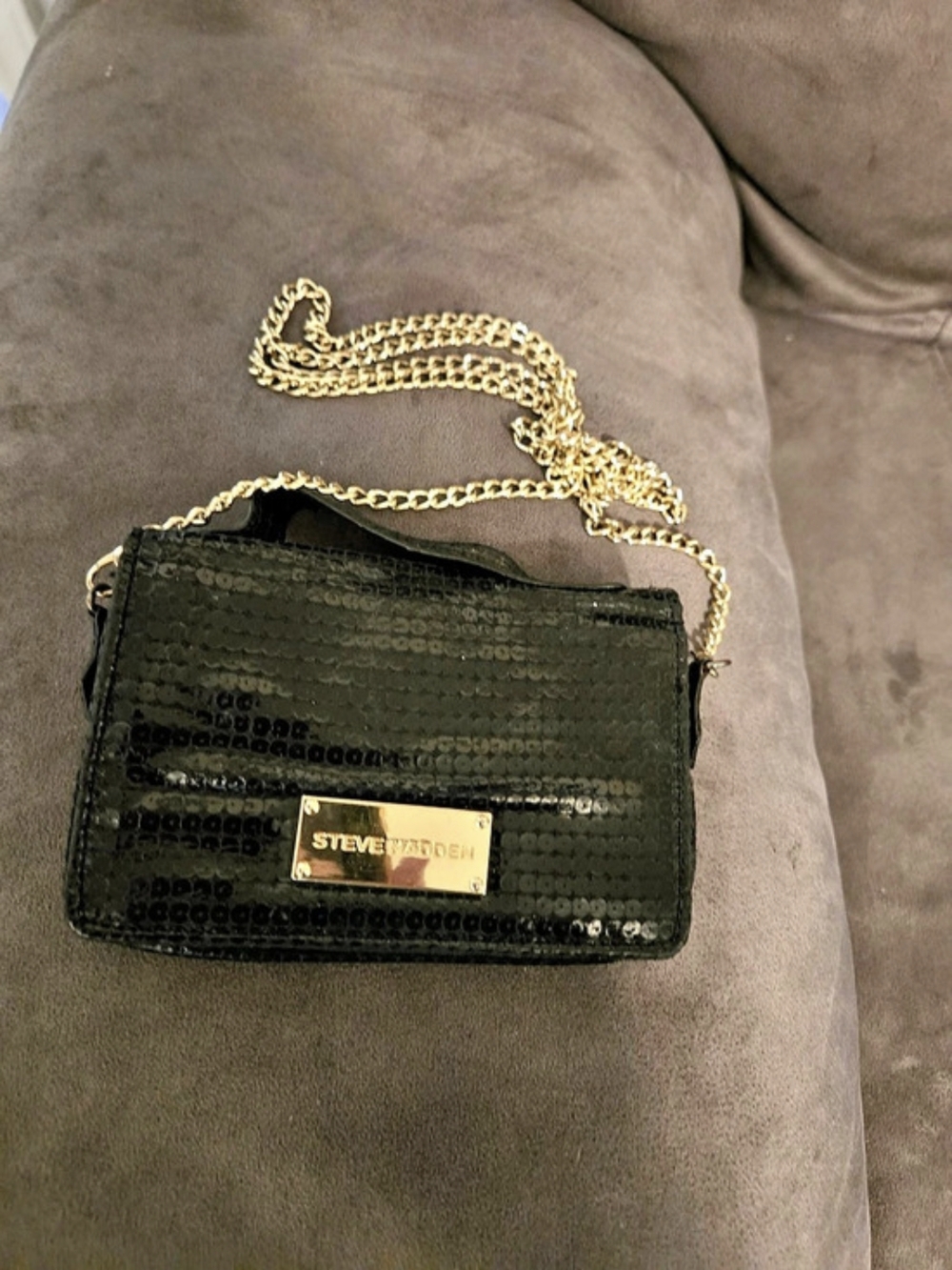 Steve Madden Black Chain Crossbody Bag